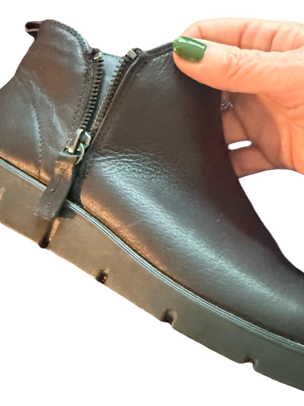 Black Ecco comfy low-cut bootie